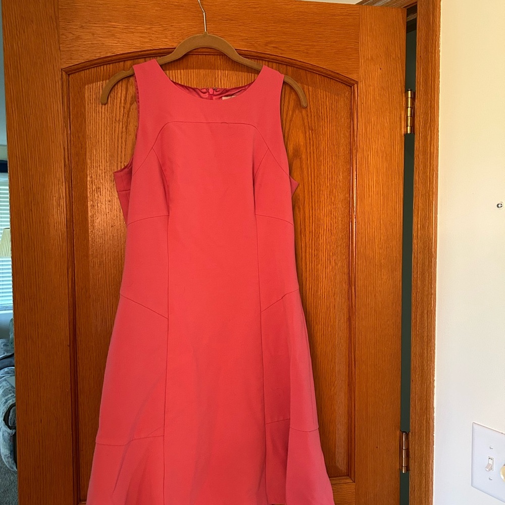 White House Black Market Pink/Coral Midi Dress